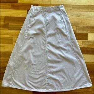 UNIQLO Khaki 100% Cotton A-Line Skirt Made in Japan